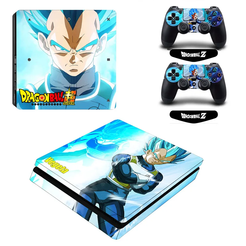 ARRKEO Dragon Ball Super Son Goku VS Vegeta виниловая наклейка PS4 Slim Skin Наклейка для playstation 4 Slim консоль и 2 контроллера - Цвет: Розовый