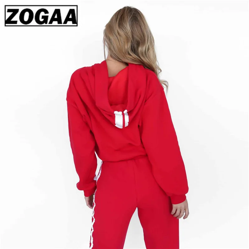 ZOGAA женский спортивный костюм комплект из двух предметов повседневная
