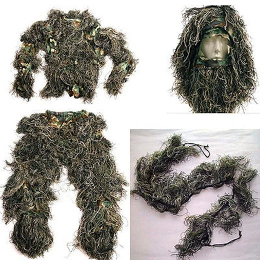 Тактический Камуфляж 3D Ghillie Bionic обучение лук Охота Ghillie костюм скрининг и дерево стенд