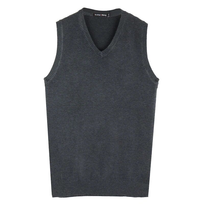 

2017 Autumn Winter Cashmere Classic Vest Men Sleeveless Tops Solid Color V-Neck Wool Tank Tops Men Jersey Hombre