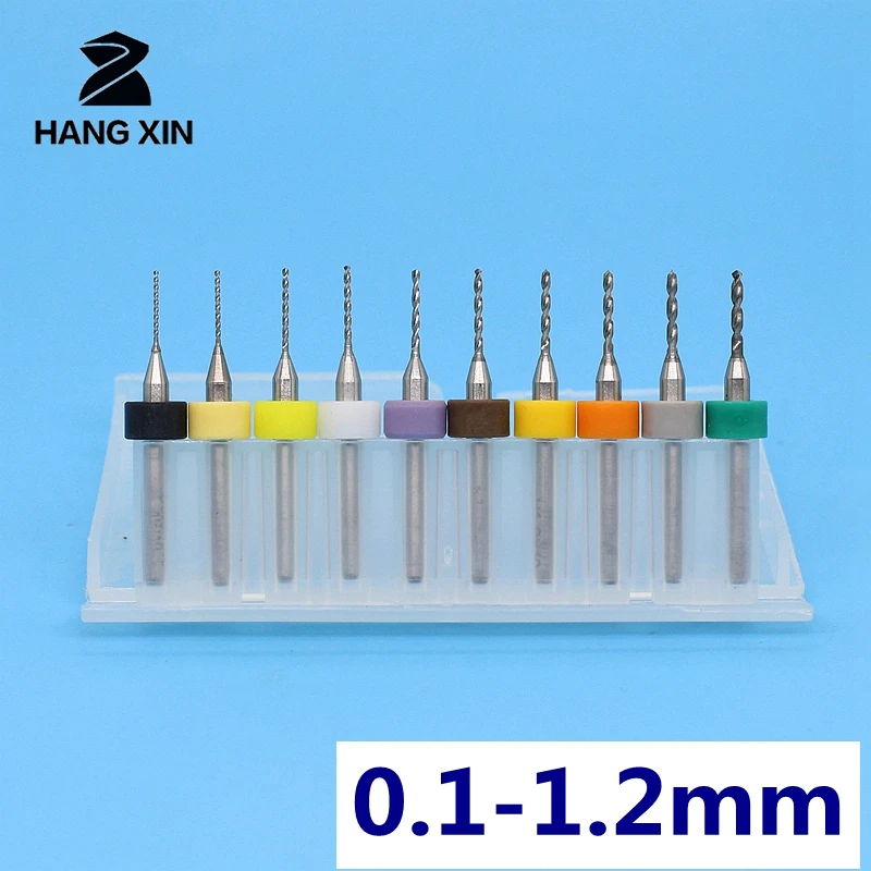 

10 piece/set of 0.1mm to 1.2mm PCB mini drill bit Tungsten carbide drill bit machine tool attachment for printed circuit boards