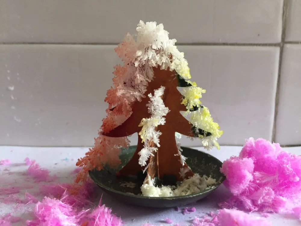 

Newly 2019 7x6cm Multicolor DIY Paper Growing Magic Tree Magically Grow Christmas Trees Regalos Magicos Kids Science Toys 50PCS