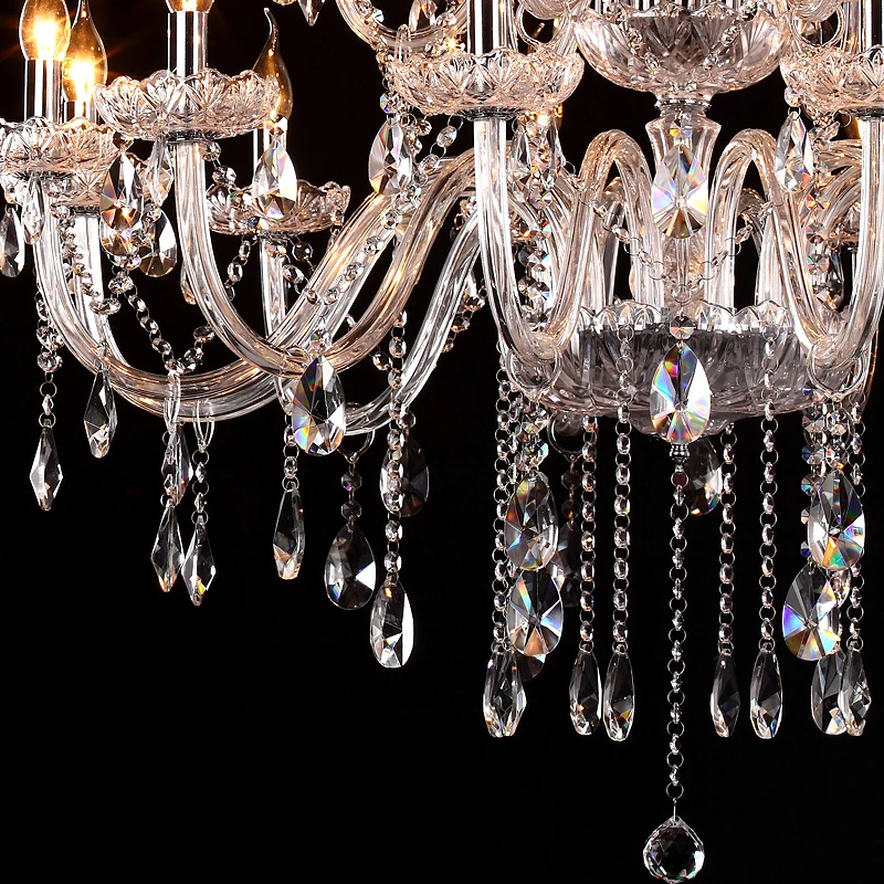 Современная роскошная хрустальная люстра K9 освещение люстры De Cristal лампа для