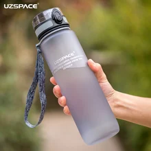 Protein Shaker Uzspace Mein Kunststoff Originalität Wird Raum Tasse Männer Und Frauen Sport Wasserkocher Flasche Tragbare 1000 ml Tritan (bpa frei)