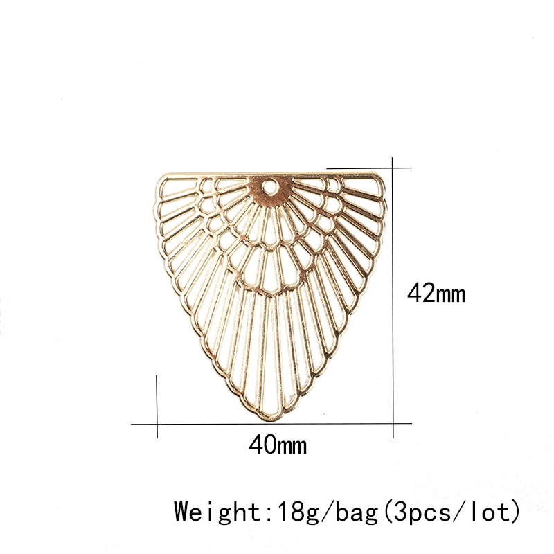 Цинковый сплав Золотой полые преувеличенные геометрические амулеты Linker соединитель для DIY Изготовление сережек ювелирных изделий Поиск аксессуаров