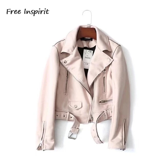 Free Inspirit 2018 New Fashion Spring & Autumn Women Jackets Commuting Solid Zipper The Punk