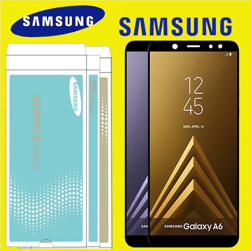 

SUPER AMOLED LCD For Samsung Galaxy A6 2018 Display A600F Touch Screen Digitizer Panel Assembly A6 Plus A6050 LCD A6050F Display