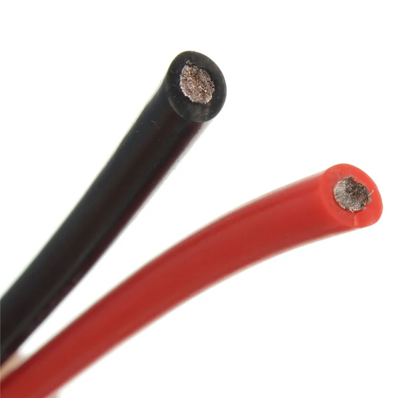 3 Meters Black/Red Two Wires 12 AWG 10 Feet Gauge Silicone Wire Flexible Stranded Copper Electrical Cables For RC