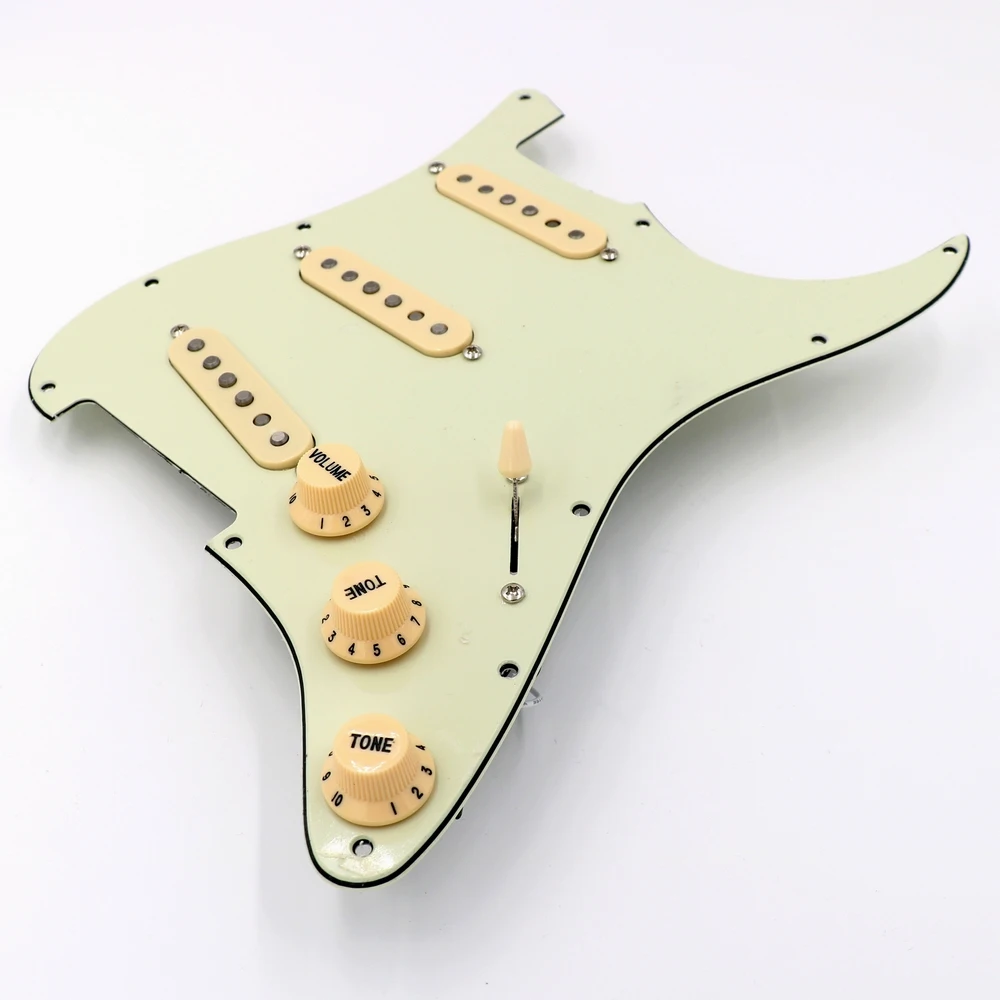wired strat guitar pickguard