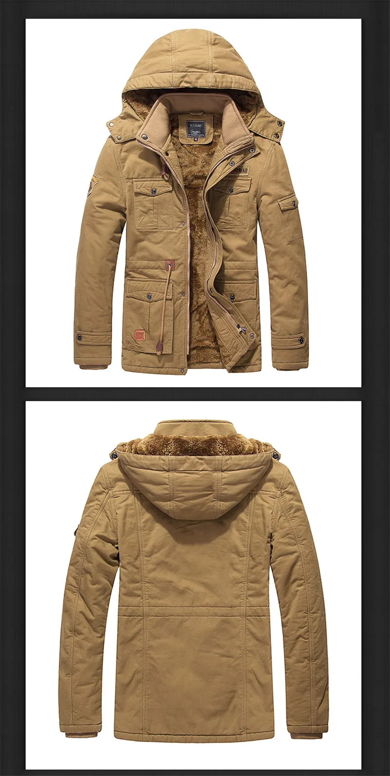 Новый Для мужчин флисовая куртка теплая зимняя ветровка парка мужской военные Пальто Высокое качество толстая верхняя одежда с капюшоном