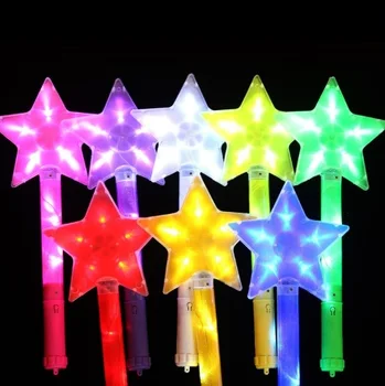 

Star LED Toys Luxury LED Magic Star Wand Flashing Light Up Glow Stick For Party Christmas Colorful Light-Up Toys YH1743