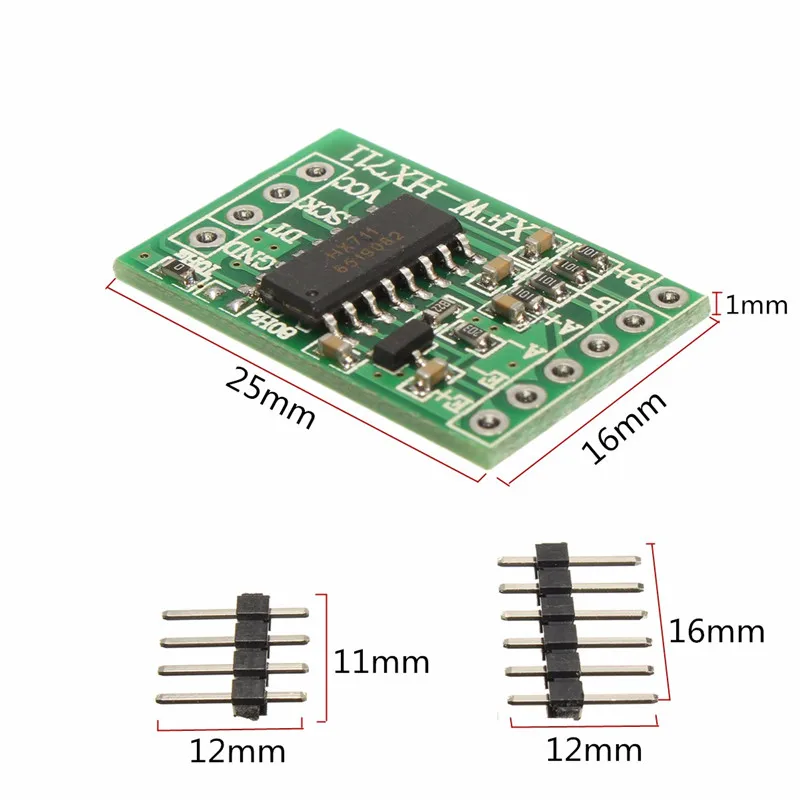 1 шт. датчик давления взвешивания A/D Модуль двухканальный 24 бит конвертер HX711 Shieding 2,6-5,5 В электронные компоненты и принадлежности