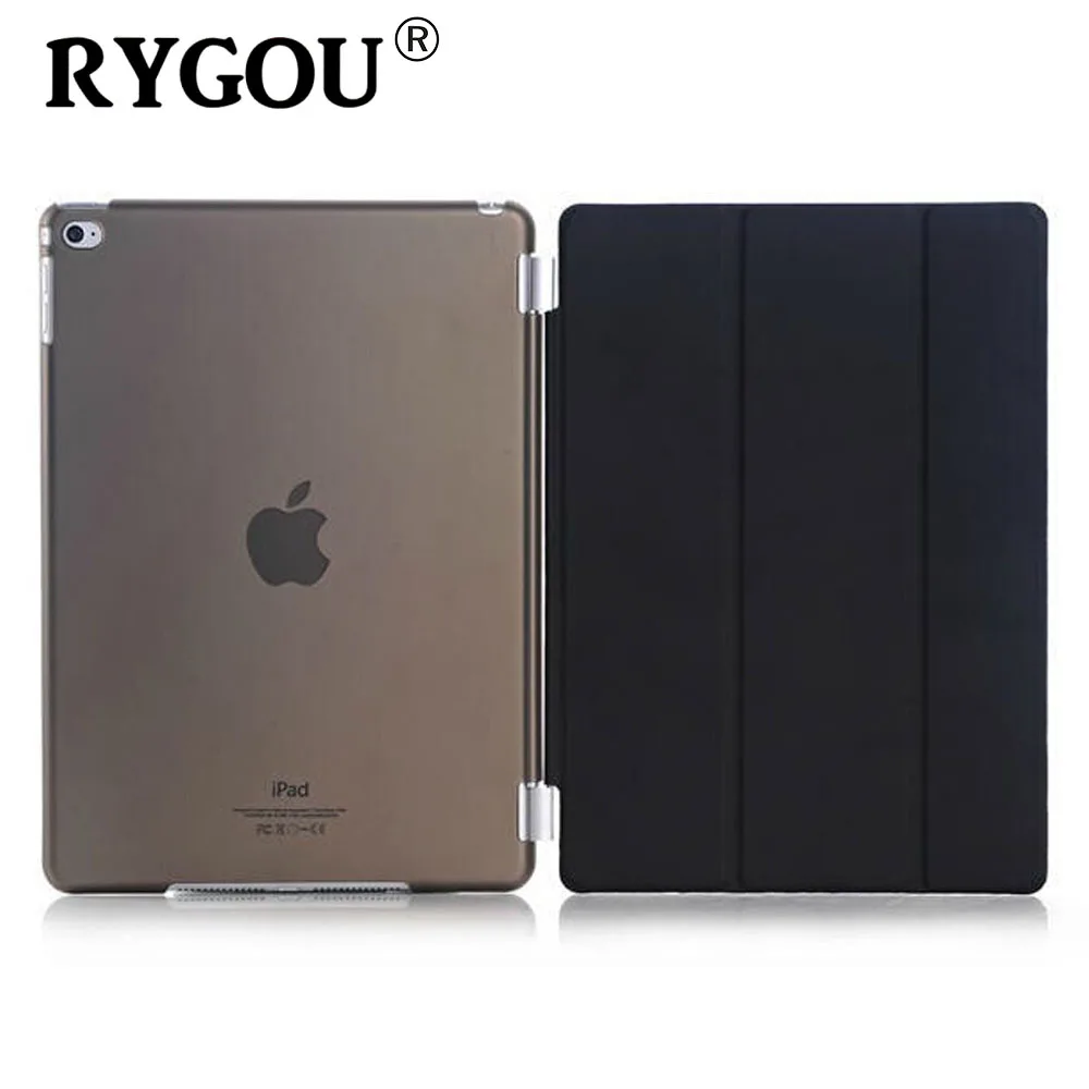 RYGOU Smart Cover For Apple ipad air 2 ipad 6 PU Leather Magnetic Front Case+Hard Back Cover for iPad Air 2 Case Tablet C apple-ipad-case : image RYGOU Smart Cover For Apple ipad air 2 ipad 6 PU Leather Magnetic Front Case+Hard Back Cover for iPad Air 2 Case Tablet C apple-ipad-case
