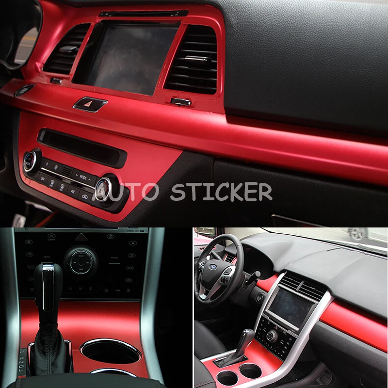 Red matte metallic chrome film