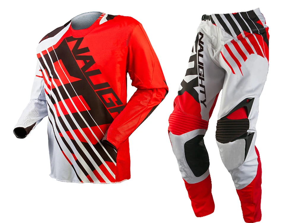 

Free Shipping 2018 NAUGHTY 2018 MX 360 SAVANT RED / WHITE Jersey Pants Combo Motocross Suit Dirt Bike Off-road MX Race Gear
