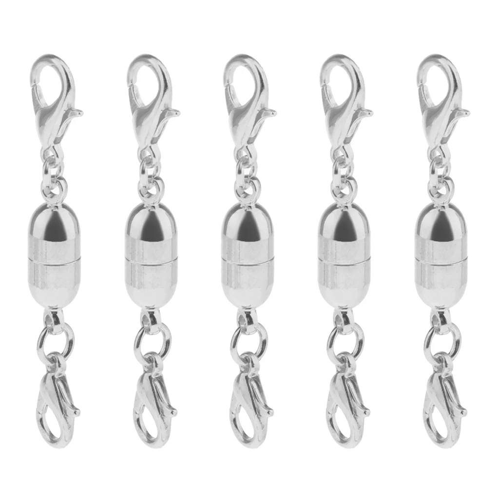 5 Pieces/Lot Two End Lobster Clasp Hook for Jewelry Converter Clasps Peanut Shape Fastener Lobster Claw Jewelry Findings