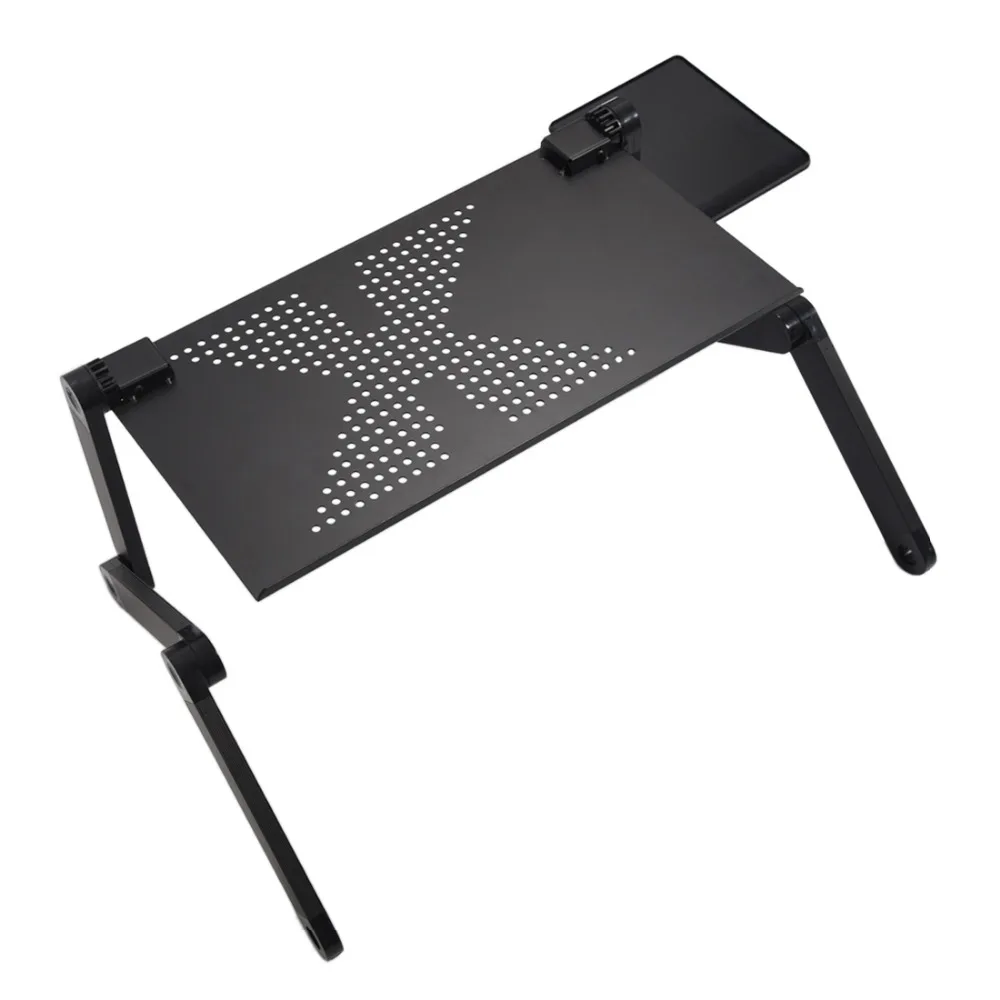  Portable Foldable Adjustable Laptop Desk Computer Table Stand Tray For Sofa Bed Black