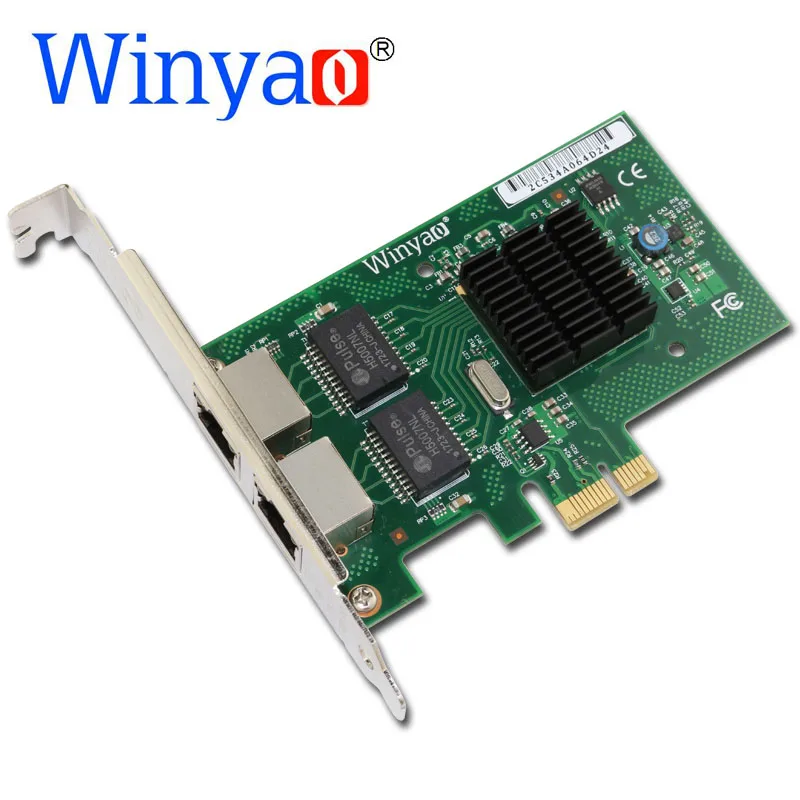 

Winyao WY5709T PCI-E X1 2-Port 10/100/1000Mbps Dual Port Gigabit LAN Network Card Adapter NIC For BCM5709 Iscsi Toe
