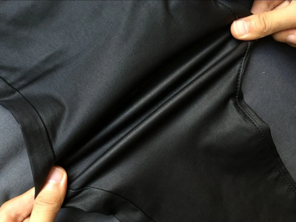 Женские Высокая талия тонкий стрейч покрытием искусственная кожа брюки для девочек джинсовые штаны из искусственной кожи карман локомотив