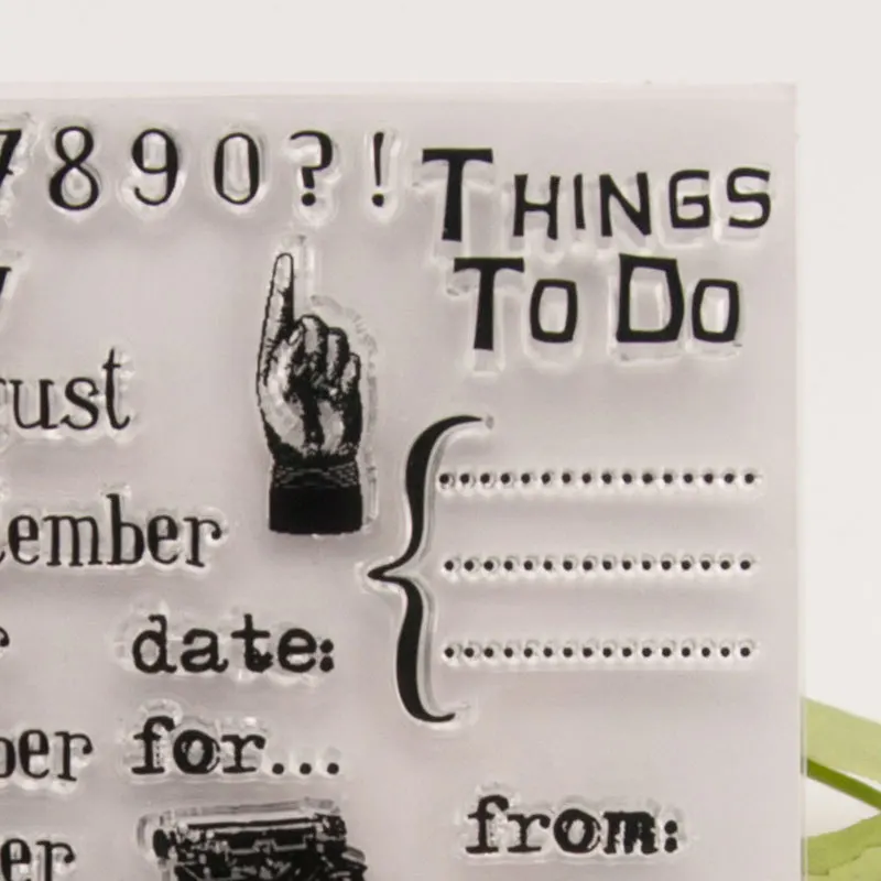 Календарь вещах, которые можно сделать прозрачный силиконовый штамп для уплотнения DIY Скрапбукинг фотоальбом Декоративные Ясно Stamp листов