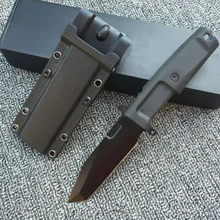 Квадратный конец охотничьи фиксированные ножи, 5Cr13Mov Лезвие резиновая ручка кемпинг тактический нож, нож выживания