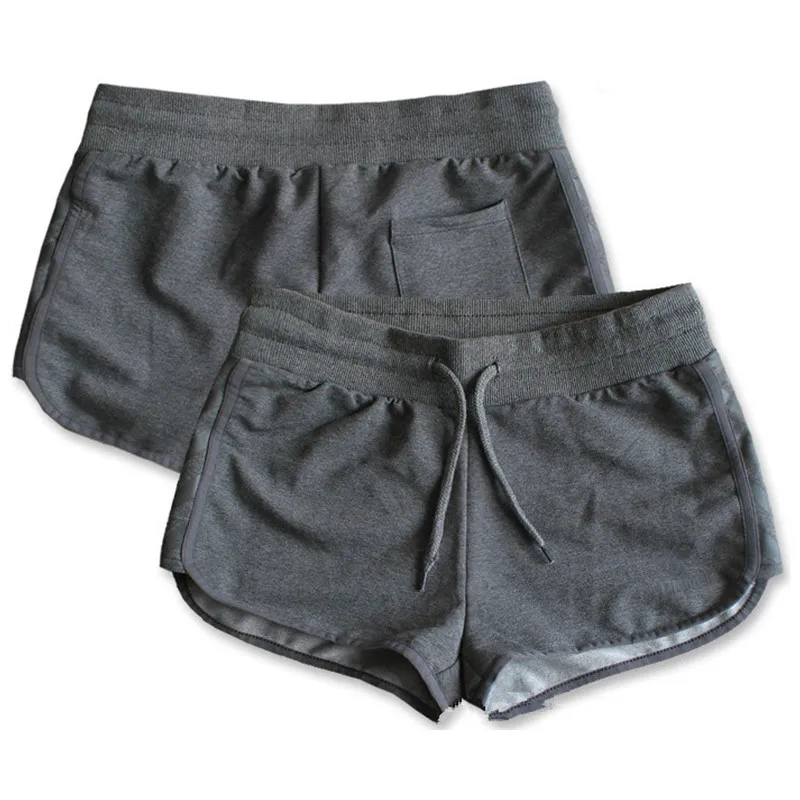 shorts de cintura alta de malha