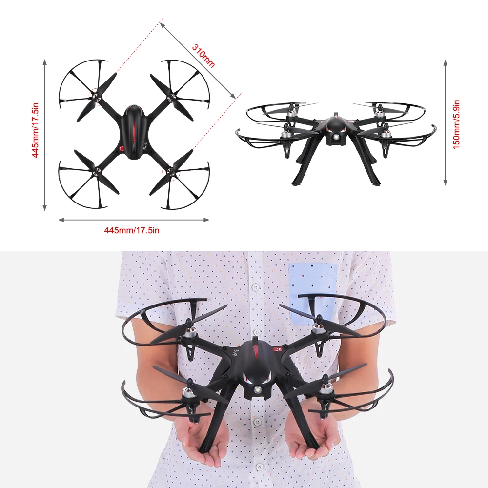 MJX Bugs 3 2.4G 6Axis Gyro Brushless Motor Independent ESC Drone Support for C4000 Gopro 34 XiaoYi Action Camera RC Quad Dron (7)