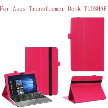 

Folding Stand Pu Leather Case Tablet Cover For Asus Transformer Book T103HAF Back Book Cases Skin 10pcs/lot