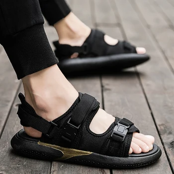 

YRRFUOT 2019 Summer Men' Outdoor Sandals Non-slip High Quality Breathable Comfortable Adult Flats Hot Sale Men Trend Beach Shoes