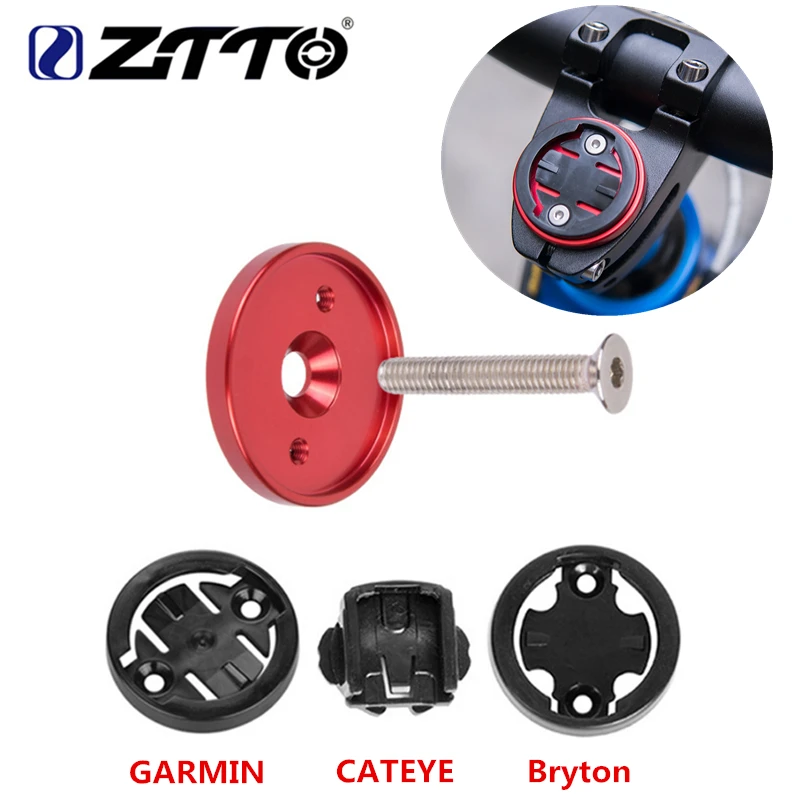 

ultralight ZTTO MTB Road Bike Headset Computer Holder stem top cap bicycle stopwatch GPS Mount For GARMIN Bryton CATEYE