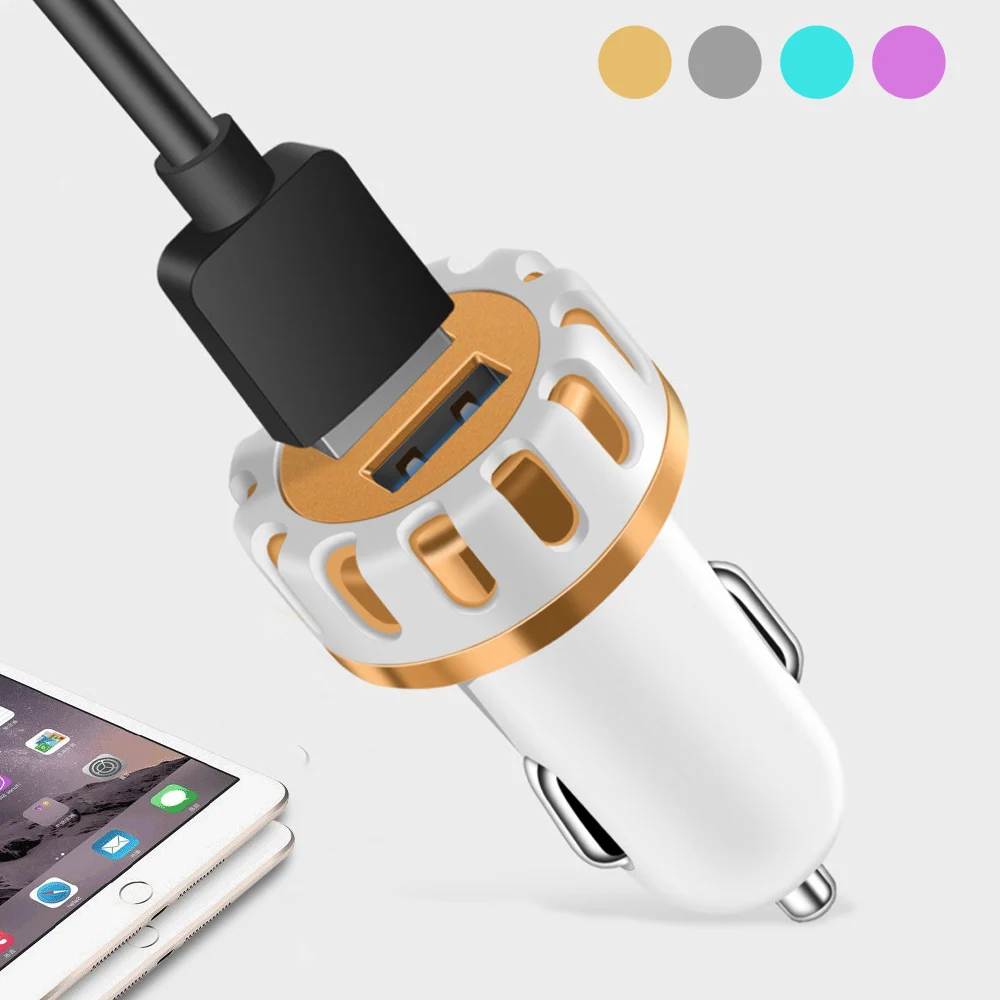 

5V 2.1A Dual Port Fast Car Charger Tablet Phone Mini Charger Adapter with Micro USB Data Cable Car Charging Accessories USB Plug