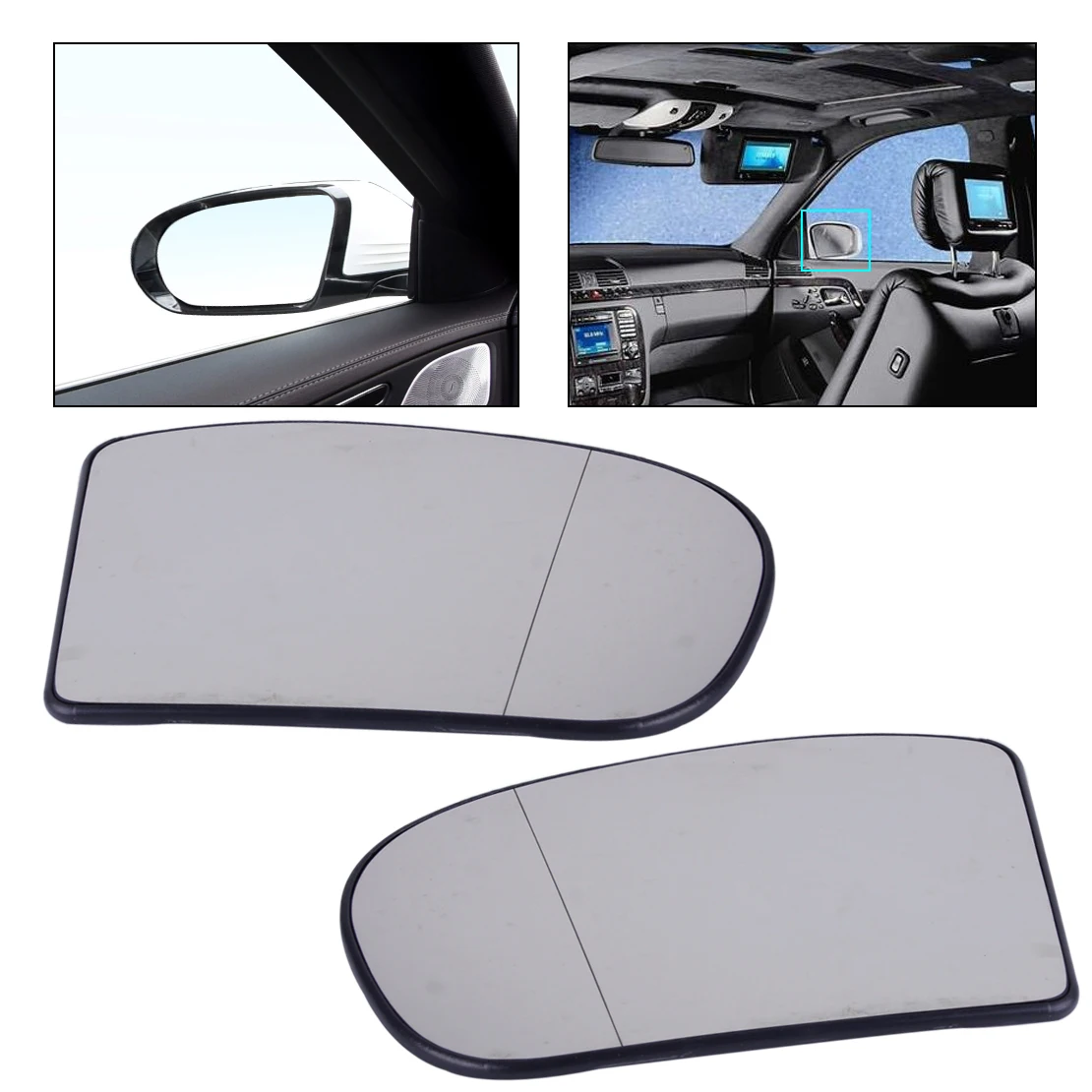 CITALL 2038100121 2038100221 Left + Right Heated Wide Angle Door Mirror
