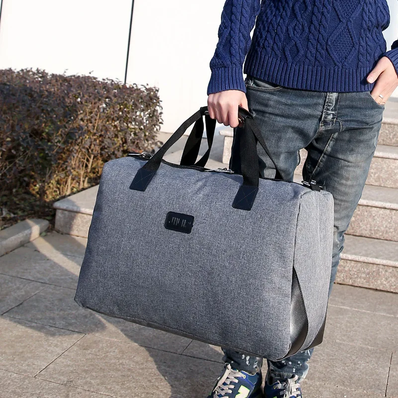

waterproof foldable travel duffle bags for men large capacity tote nylon luggage weekender overnight handbags outdoor sports bag