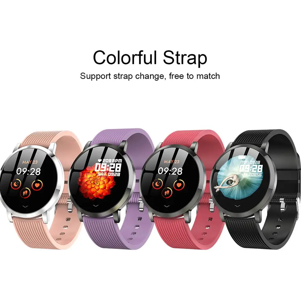 

Round Screen Bluetooth Smart Watch Heart Rate Oxygen Blood Pressure Monitoring Waterproof Sports Fitness Tracker For Android IOS