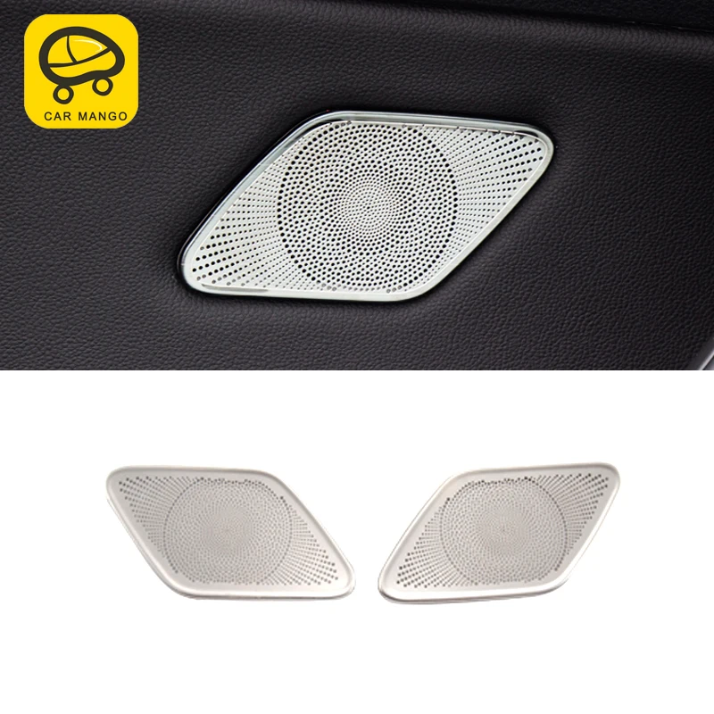 CarManGo For Volkswagen Golf 7 Golf 7.5 Car Styling Rear Seat Sound Loudspeaker Circle Cover Frame Sticker Interior Accessories