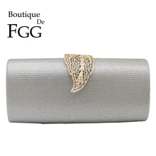 Boutique De FGG модная застежка в виде листа Для женщин клатчи вечерние сумочки женские гала-ужин клатч Сумки через плечо на цепочке и кошельки