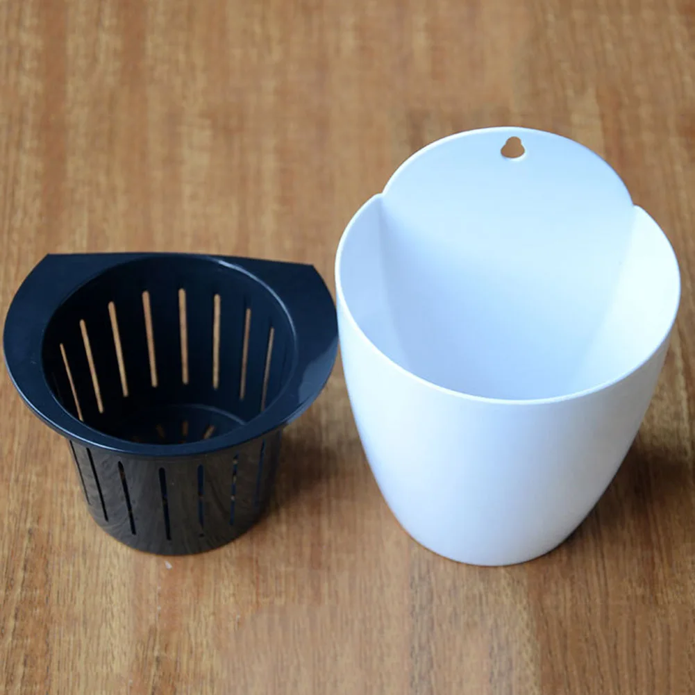Newly Self Watering Flower Pot Wall Hanging Resin Plastic Planter Durable For Garden Balcony XSD88