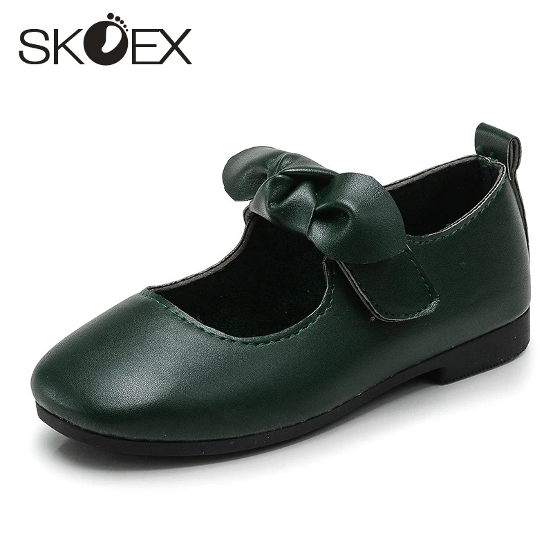 

SKOEX 2020 Autumn New Children's Princess Shoes Student Shoes Casual Breathable Tide Shoes Girls Slip Wear Small Leather Shoes