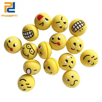 

POWERTI 3D Smile Spherical Expression Silicone Trolltech Tennis Racket Rhock Sbsorber for Sport Reduce Shock for Tennis Outdoor