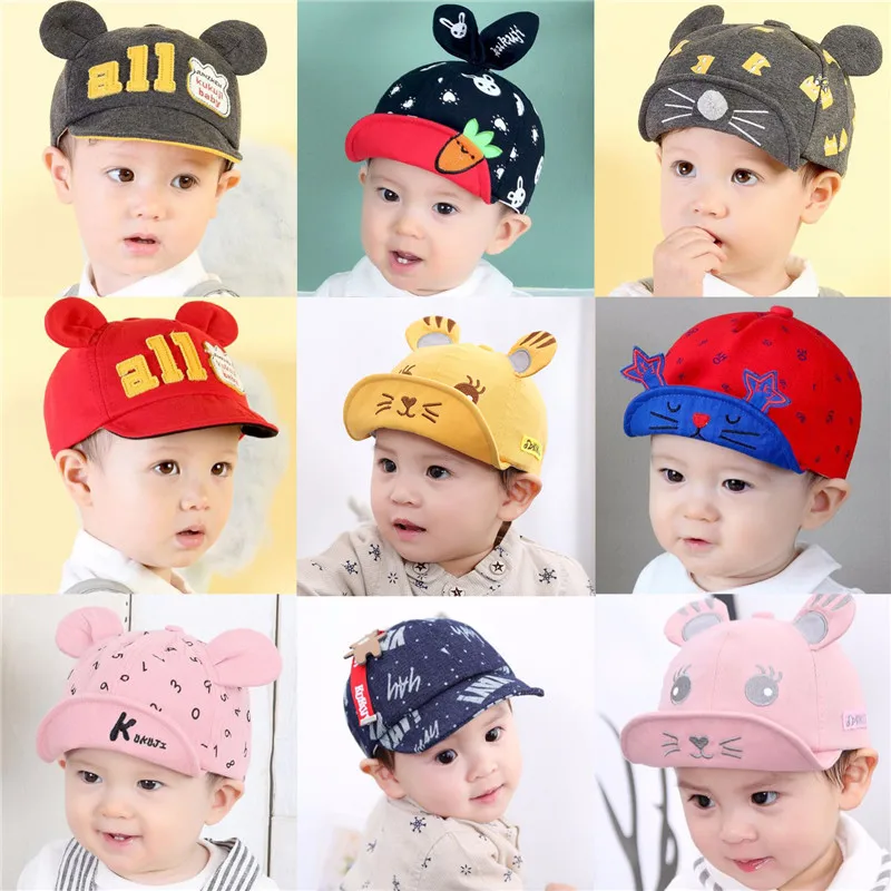 

YWHUANSEN Cute Baby Baseball Caps Sunscreen Baby Girls Boys Hats Cartoon A Cap for A Boy Cotton Children's Cap Baby Accessories