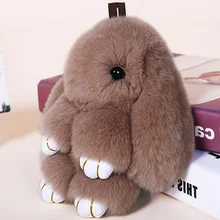 Rabbit Keychain Cute Fluffy Bunny Keychain Real Rex Rabbit Fur Pompom Key Ring Pom Pom Toy Doll Bag Charm Car Key Holder Rabbit Keychain Cute Fluffy Bunny Keychain Real Rex Rabbit Fur Pompom Key Ring Pom Pom Toy Doll Bag Charm Car Key Holder