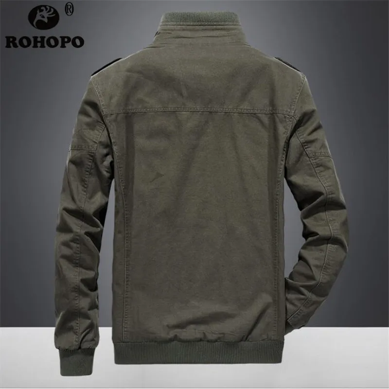 100% Cotton Military Bomber Jacket Coat Winter Autumn Band Shoulder Army Cargo Outwear Coats Male Pockets Tooling Overcoats Men