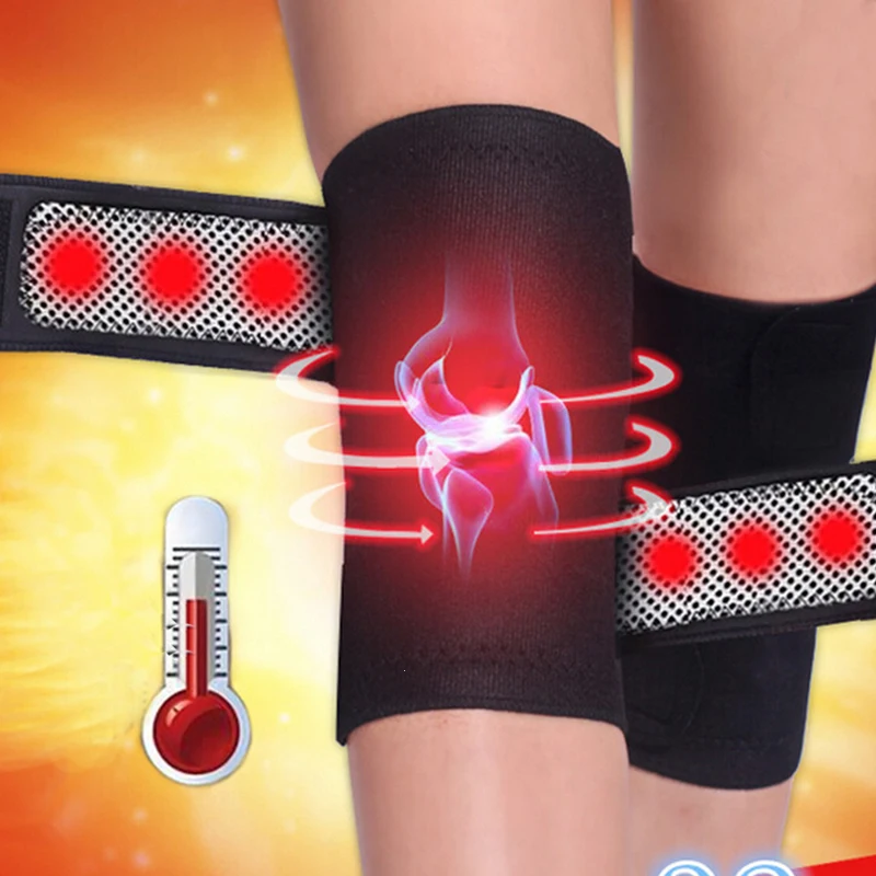 

2pcs=1 Pair Self Heating Knee Pads Magnetic Therapy Kneepad Pain Relief Arthritis Brace Support Patella Knee Sleeves Pads U0