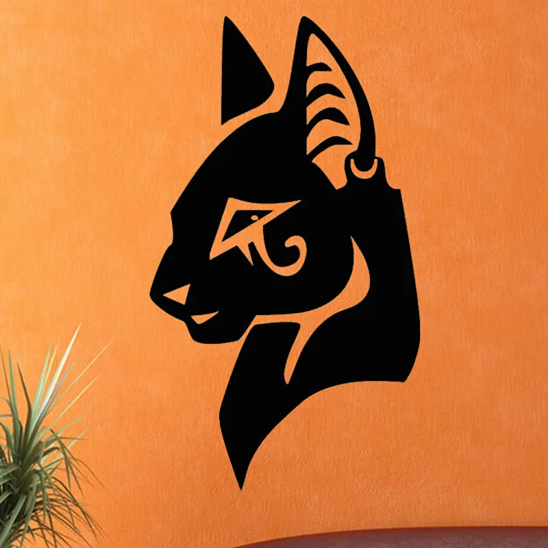 Decoracion Egipcia Hogar ~ Hogar Animal de La Cabeza Del Gato Etiqueta de La Pared Para la Sala Decoracion Egipcia Hogar ~ Hogar Animal de La Cabeza Del Gato Etiqueta de La Pared Para la Sala