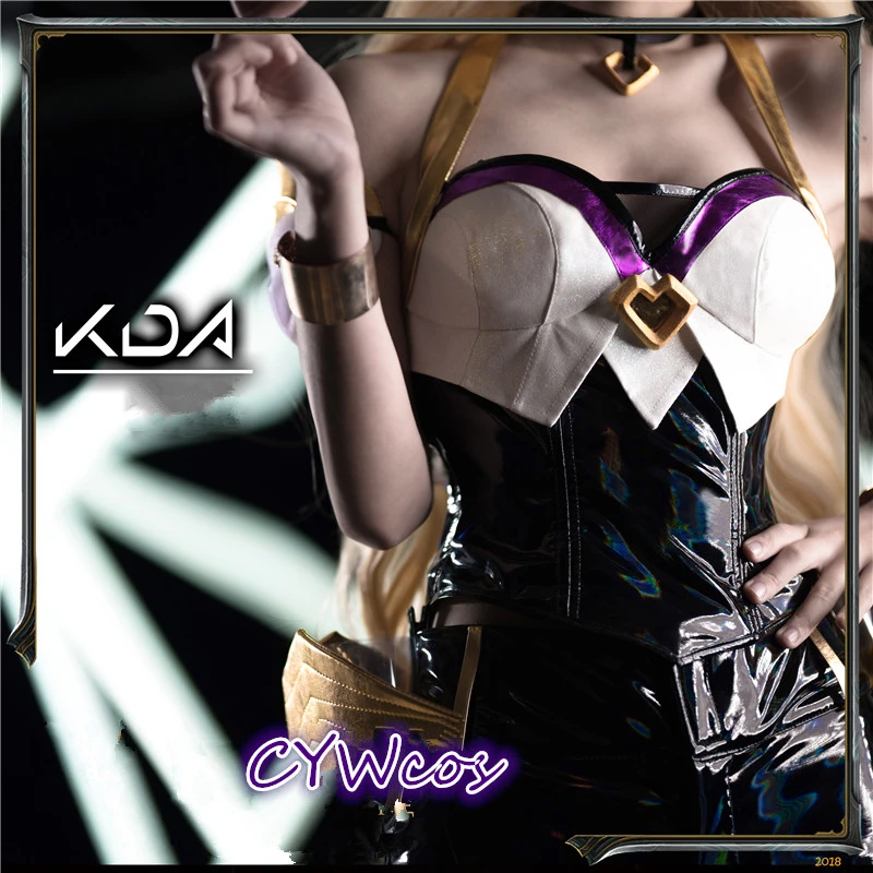 Custom Size LOL K/DA Ahri Cosplay Costume KDA Nine-Tailed Fox Ahri Costumes Uniforms Women Sexy Suits