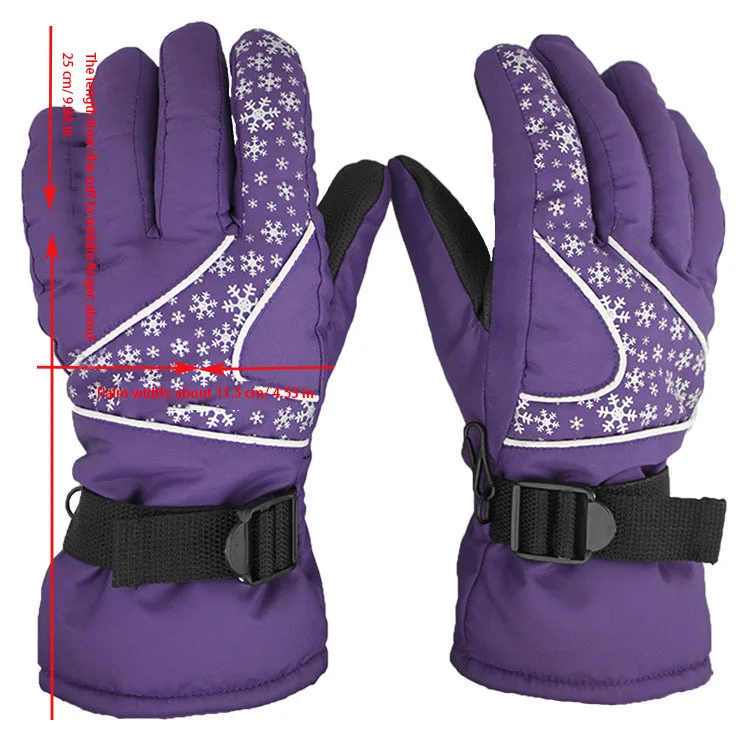 Winter Warm Snowboard Ski Gloves Men Women Mountain Skiing Snowmobile Waterproof Snow Motorcycle Gloves Windproof guanti moto