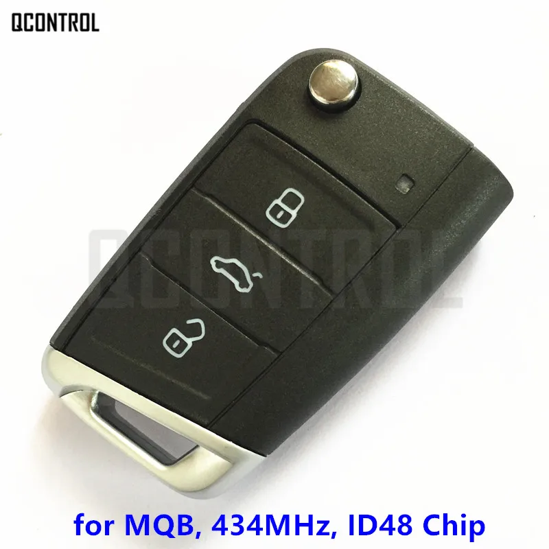 QCONTROL Автомобильный Дистанционный ключ без ключа для SEAT Ibiza Leon Toledo 434 МГц ID48 интегрированный чип