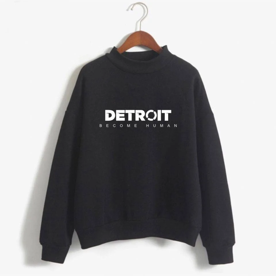 

Detroit Become Human Turtleneck Pullover Hot Game Hoodie Sweatshirt Casual Anime Hoodies Fashion Clothes Plus Size XXS To 4XL