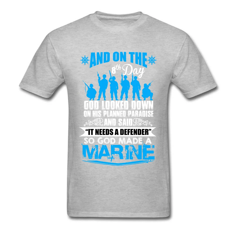 IT NEEDS A DEFENDER Crewneck Tshirts Summer Fall Tops Shirt Short Sleeve Rife Pure Cotton Normal T-shirts Printing Men IT NEEDS A DEFENDER grey