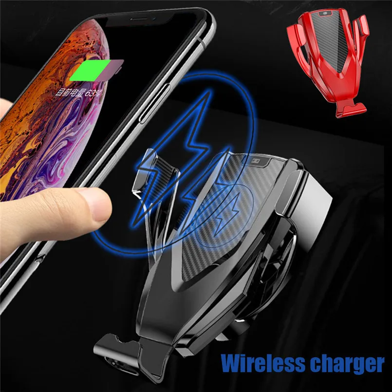 M8 Smart Car Wireless Charger Induction Phone Holder Fast Qi Wireless Standard Car Charger Mount For iPhone 40MAY0306